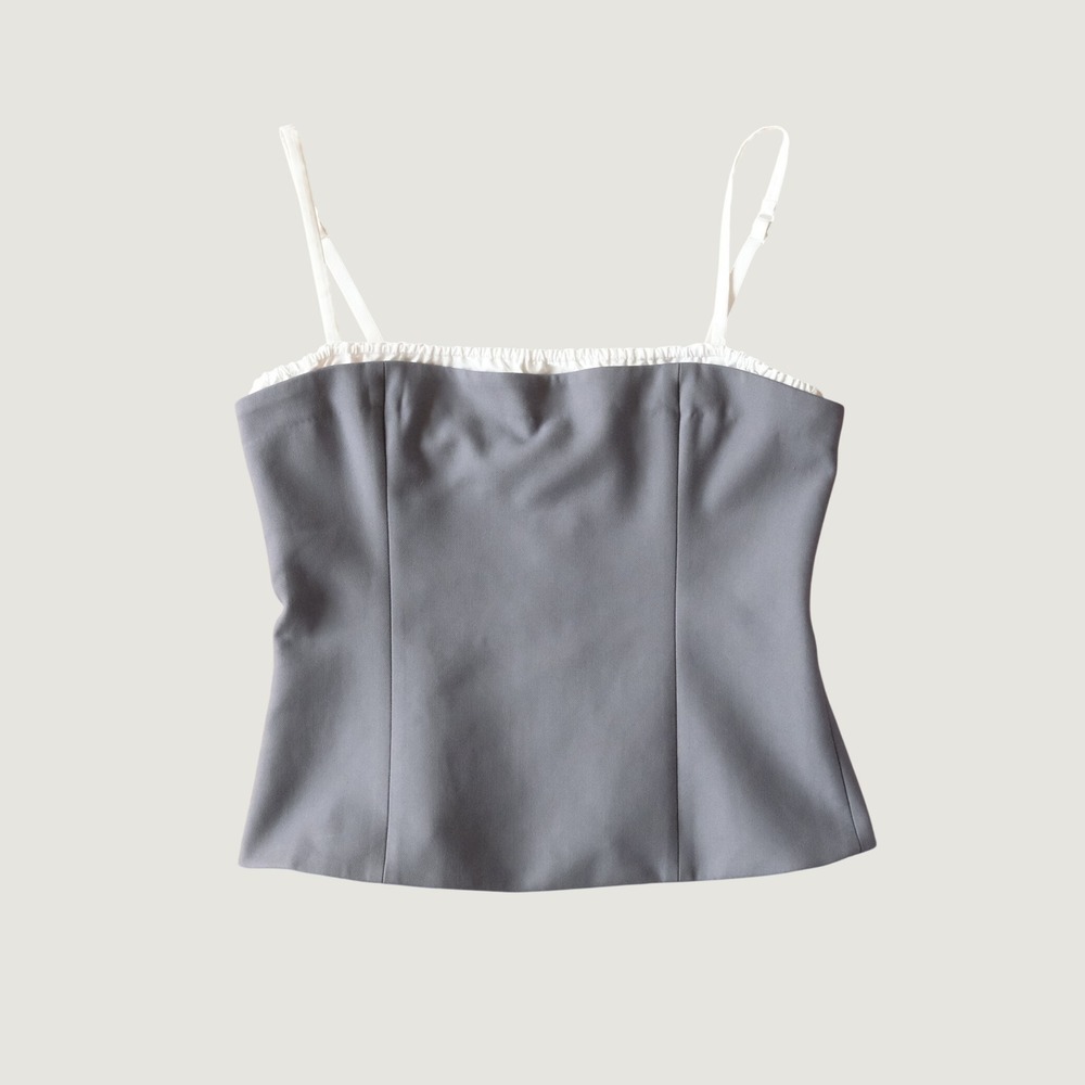 Babaton Mondrian Top Bustier Eversential Grey Size 8 Aritzia 125544